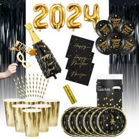 Zestaw sylwestrowy duży czarno złoty