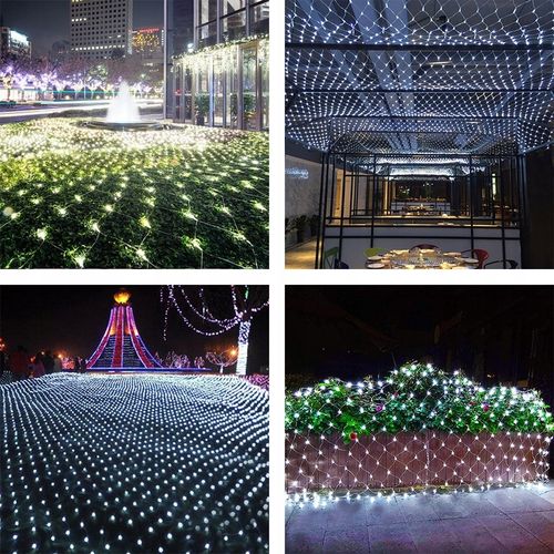 Siatka LED BIAŁA ZIMNA LAMPKI choinkowe KURTYNA 2,5x2,5m 230V na Arena.pl