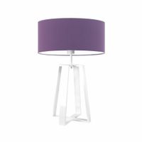 Lampka THOR abażur fioletowy stelaż biały