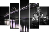 100CM 150CM OBRAZ 5 ELEM BARKA GOLDEN GATE TANEL TEEMUSK ŚCIENNY