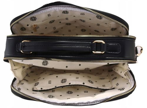 MONNARI Pikowana torebka listonoszka Kuferek Dwie komory Rączka + pasek na Arena.pl