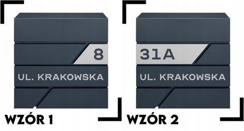 SKRZYNKA POCZTOWA NA LISTY POCZTĘ ANTRACYT NOWOCZESNA +WZÓR NAPIS Z ADRESEM na Arena.pl