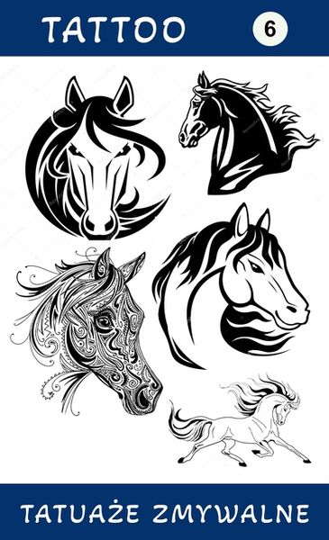 Tatuaże zmywalne Konie zdjęcie 1