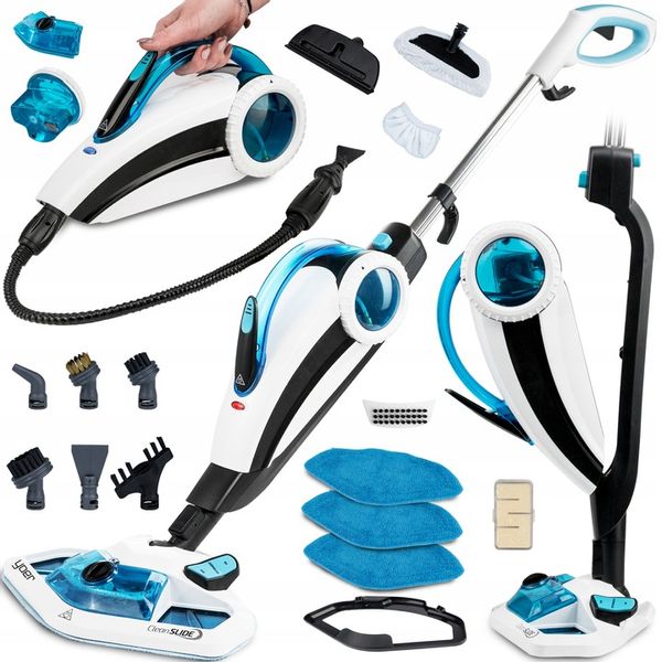 18w1 Mop parowy Myjka parowa Yoer 2100W FILTR +Dozownik płynu +21 ELEMENTÓW zdjęcie 1