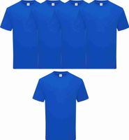 KOSZULKI MĘSKIE bawełniane ROZMIAR S 5 SZTUK NIEBIESKIE