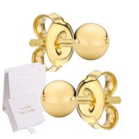 ZŁOTE KOLCZYKI 585 KULKI 3 mm CHRZEST ROCZEK KOMUNIA DZIEWCZYNKA PREZENT