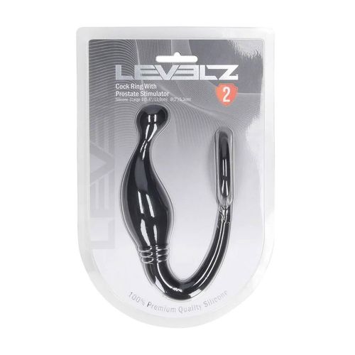 Silicone Cockring With Prostate Stimulator - L - Black na Arena.pl