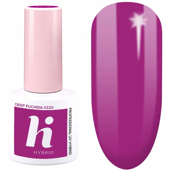HI HYBRID Lakier hybrydowy #220 Deep Fuchsia 5ml zdjęcie 1
