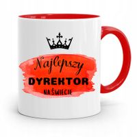 Dla Dyrektora Kubek Czerwony Najlepszy Dyrektor Z Nadrukiem Ze Zdjęciem