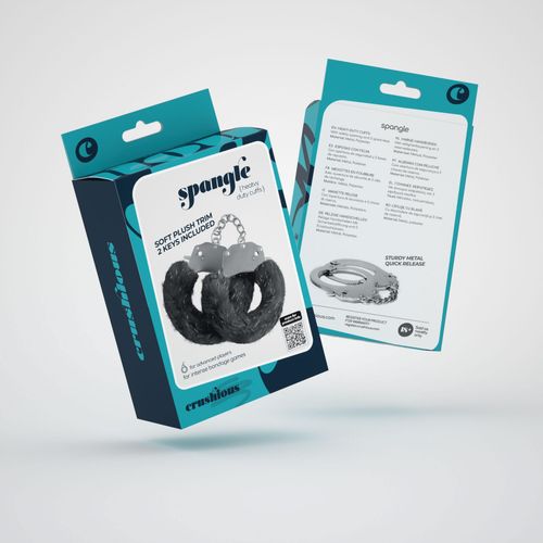 crushious spangle metal cuffs with plush black na Arena.pl