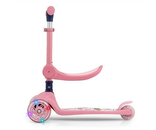 Hulajnoga trójkołowa dla dzieci koła LED Scooter Milly Mally Fuzzy Pink na Arena.pl