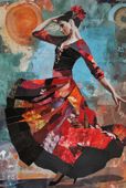 Plakat 30x45cm Taniec Flamenco