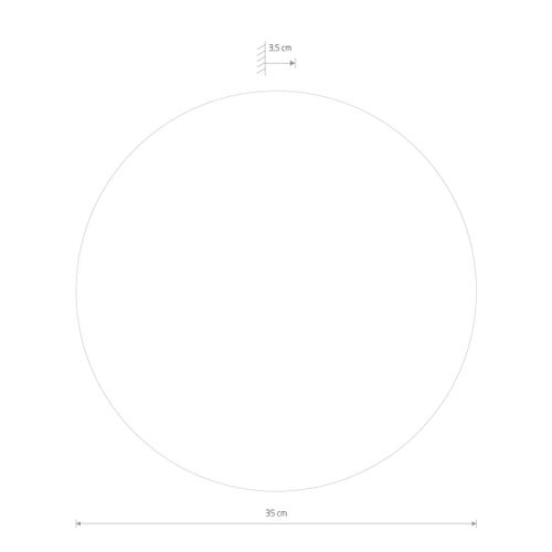 Okrągła lampa ścienna Ring metalowa LED 15W 3000K do pokoju złota na Arena.pl