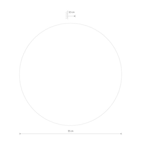 Okrągła lampa ścienna Ring metalowa LED 15W 3000K do pokoju złota zdjęcie 3