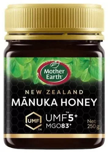 MiÓd Manuka MGO 83+ UMF 5+ 250 g - Mother Earth na Arena.pl