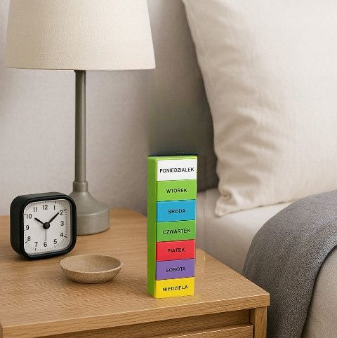 Organizer na leki Tygodniowy Kasetka Pojemnik kasetka na tabletki 7/4 DA402 na Arena.pl