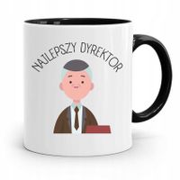 Dla Dyrektora Najlepszy Dyrektor Kubek Czarny Z Nadrukiem Ze Zdjęciem