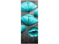 40X100CM NIEBIAŃSKIE KWIATY OBRAZ PION