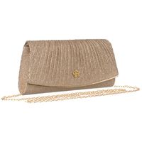 brokatowa kopertówka damska z tkaniny syntetycznej w kolorze różowego z