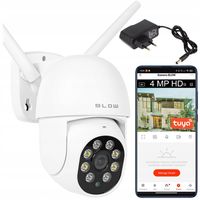 OBROTOWA KAMERA ZEWNĘTRZNA WIFI IP 4MPx WQHD ŚLEDZENIE AUDIO TUYA 4xZOOM