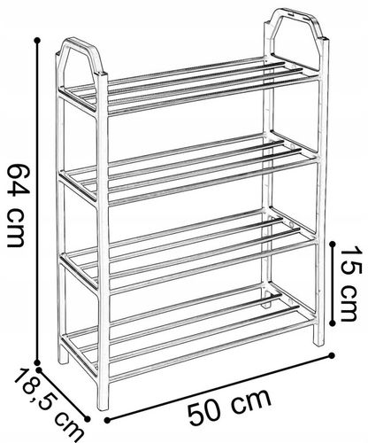 SZAFKA NA BUTY OBUWIE PÓŁKA REGAŁ STOJAK LOFTOWY DO PRZEDPOKOJU CZARNY na Arena.pl