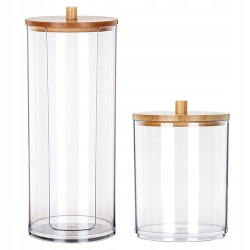 2x Pojemnik ŁAZIENKOWY organizer patyczki płatki kosmetyczne higieniczne na Arena.pl