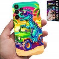 ETUI DO SAMSUNG GALAXY A32 4G - DINOZAUR W CIĘŻARÓWCE WZORY DLA DZIECI