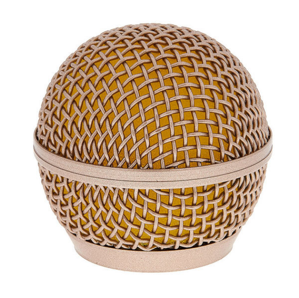 Siatka Grill Główka Sitko mikrofon Shure SM58 Złoty Gold the t.bone zdjęcie 1