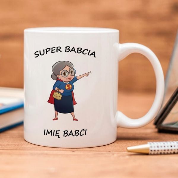 Kubek Super Babcia z imieniem zdjęcie 1