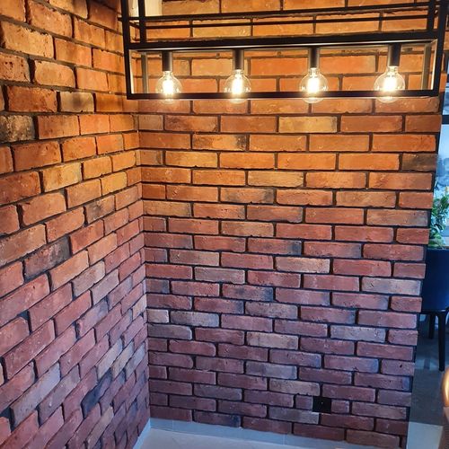 STARA CEGŁA Z GOTOWĄ FUGĄ CZERWONA LOFT PŁYTKI DEKORACYJNA NA ŚCIANĘ na Arena.pl