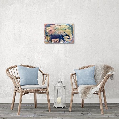 Obraz na płótnie – Canvas, Mapa i słoń 60x40 na Arena.pl