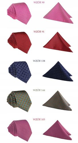 ZESTAW KOMPLET = KRAWAT i POSZETKA ( CHUSTECZKA ) na Arena.pl