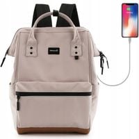 Plecak damski Himawari 124 na laptopa 15" z USB wodoodporny #09 beżowy
