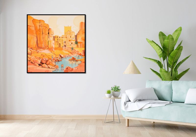 Plakat 100x100cm Ruiny pod Słońcem zdjęcie 4
