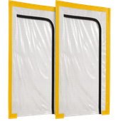 2X DRZWI REMONTOWE BUDOWLANE KURTYNA PRZECIWPYŁOWA Z ZAMKIEM FOLIA REMONT