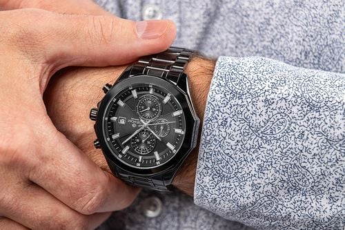 zegarek męski giewont chronograph sapphire czarny gw7290-b1 na Arena.pl