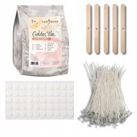 Zestaw do robienia świec Wosk sojowy Y50 knoty 16cm klej stabilizatory