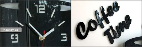 Kuchenny, zegar ścienny FILIŻANKA EFEKT 3D 12KOLORY - cichy, do kuchni na Arena.pl