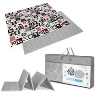 BOCIOLAND Piankowa dwustronna mata edukacyjna składana 150x200cm