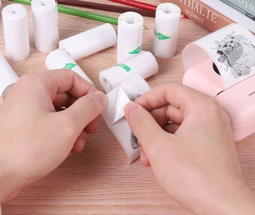 5x ROLEK PAPIER TERMICZNY SAMOPRZYLEPNY DO DRUKUŚ ROLKI WKŁADY 5 ROLEK na Arena.pl