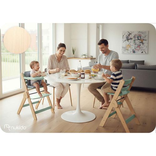 Drewniane krzesełko do karmienia Nukido Timo na Arena.pl