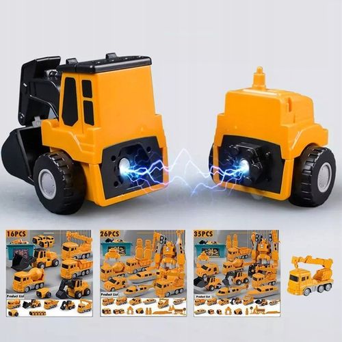 MAGNETYCZNE ZABAWKI DO BUDOWANIA SAMOCHODÓW I CIĘŻARÓWEK + SCHOWKIEM na Arena.pl