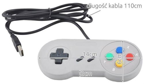 EXTRA PAD USB RETRO DO PC W KSZTAŁCIE PADA SNES na Arena.pl