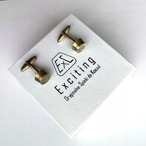 Spinki do mankietów EXC Nabój Naboje Łuski Shot Gun dla myśliwego żołnierza na Arena.pl