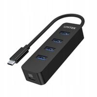 HUB USB-C Unitek H1117B 4xUSB-A 3.1, aktywny, 10W