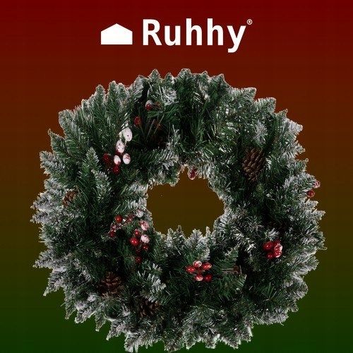 Wianek- stroik świąteczny ośnieżony Ruhhy 22302 zdjęcie 3