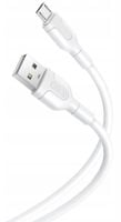 kabel przewód ładowarka mocny nb212 usb do usb-c 1m 2,1a transmisja biały