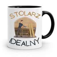 Kubek Czarny Prezent Dla Stolarza Stolarz Idealny Z Nadrukiem Ze Zdjęciem
