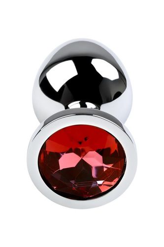 silver anal plug with gem, red na Arena.pl