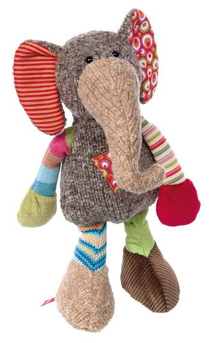 SIGIKID Szaro-beżowy słoń 28 cm Patchwork Sweety na Arena.pl